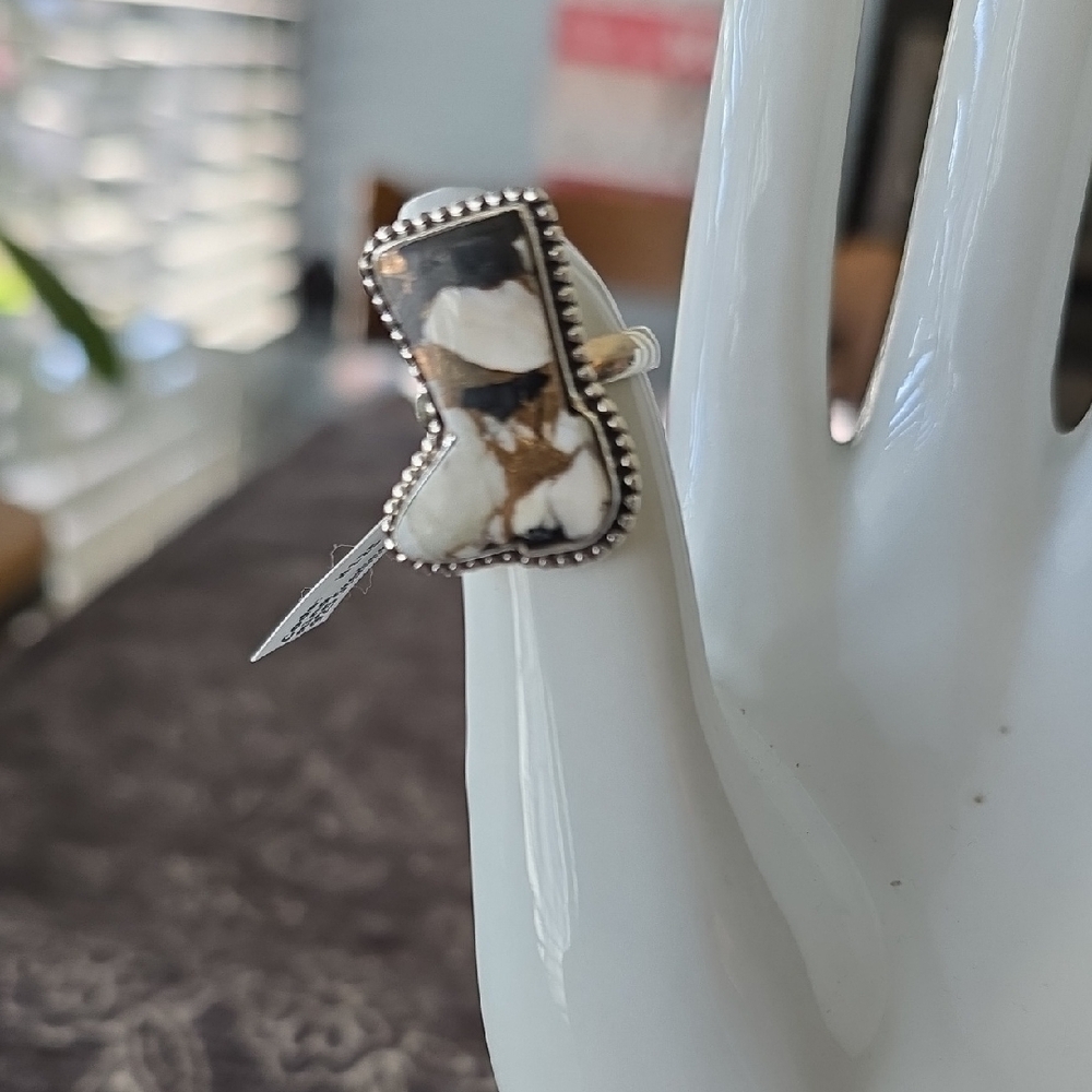 925 Sterling Silver Boot Shaped~All Color TQ Ring~Sz 6
